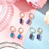 3 Pairs 304 Stainless Steel Natural Mixed Stone Leverback Earrings EJEW-JE06527-02-1