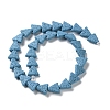 Triangle Dyed Natural Lava Rock Beads Strands G-O126-04A-07-2