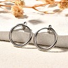 Tarnish Resistant 304 Stainless Steel Retractable Clip-on Hoop Earrings STAS-I097-078P-1