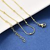 2.5MM Brass Round Ball Box Chain Necklaces NJEW-M108-38G-4