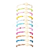 11Pcs Natural Persian Jade Round Beaded & Dyed Synthetic Turquoise Beaded Stretch Bracelets BJEW-JB12005-2
