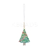 Christmas Glass Seed Beaded Pendant Decorations HJEW-TA00013-3