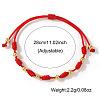 Vintage Chinese New Year Brass Round Beads Braided Bead Bracelets HL9479-1-3