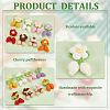 8Pcs 8 Colors Handmade Crochet Cotton Flower Ornaments AJEW-FG0004-12-4