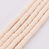 Handmade Polymer Clay Bead Strands CLAY-T002-4mm-76-1