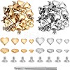 160Sets 8 Styles Heart Alloy Rivets Nails Set FIND-WR0011-67-1