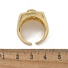 Brass Micro Pave Clear Cubic Zirconia Cuff Rings for Women RJEW-U041-06G-5
