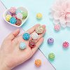 20Pcs 10 Colors AB Color Plated Acrylic Rhinestone Beads OACR-PH0004-01-8