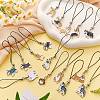 Alloy Enamel Mobile Strap HJEW-SW00023-02-5