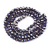 Electroplate Glass Beads Strands EGLA-A044-P4mm-B11-3