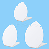 3Pcs 3 Sizes Leaf Shaped Acrylic Slant Back Jewelry Single Pendant Necklace Display Stands ODIS-SC0001-06-5