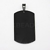 Men's 201 Stainless Steel Big Rectangle Hand Stamping Blank Tag Pendants LS-STAS-O044-121-2