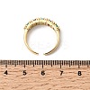 Brass Micro Pave Cubic Zirconia Cuff Rings for Women RJEW-K312-07G-5