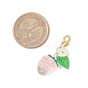 2Pcs Transparent Acrylic Strawberry Pendant Decorations HJEW-JM04318-7