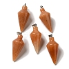 Natural Red Aventurine Pendants G-Z055-02P-12-1