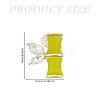 1 Pair Bamboo Joint Alloy Natural Hetian Jade Stud Earrings EJEW-LP0007-078-2