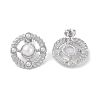 304 Stainless Steel Plastic Bead Stud Earrings EJEW-S227-05P-2
