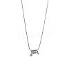 304 Stainless Steel Spiral Spring Pendant Necklaces STAS-OY007-63P-1