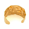 Ion Plating(IP) 304 Stainless Steel Textured Wide Open Cuff Bangles BJEW-S151-01G-01-3