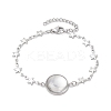 Tarnish Resistant 3Pcs 3 Styles Stainless Steel Bracelet Star & Oval & Cross Link Bracelet Making with Tray BJEW-JB10532-3
