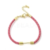 3MM Braided Round Imitation Leather Cord Bracelet Making MAK-S075-01G-M-1