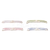 2Pcs 2 Style Natural Pearl & Glass Seed Beaded Stretch Bracelets Set BJEW-JB09032-1