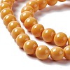 Painted Glass Bead Strands X-DGLA-S071-8mm-22-4