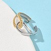 304 Stainless Steel Cuff Open Rings RJEW-Z121-02GP-09-3