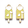 Rack Plating Alloy Enamel Pendants PALLOY-N172-029-2