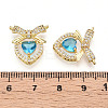 Brass Micro Pave Cubic Zirconia Pendants KK-T070-61A-3