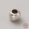 Rhodium Plated Sterling Silver Bead STER-WH0019-08A-P-1