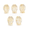 Electroplate and Golden Metal Enlaced Glass Beads EGLA-T029-01F-1