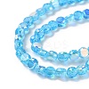 Transparent Electroplate Glass Beads Strands GLAA-Q099-A01-04-3