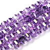 Transparent Electroplate Glass Beads Strands X-EGLA-N006-078D-1