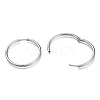 Tarnish Resistant 304 Stainless Steel Needle with 201 Stainless Steel Ring Huggie Hoop Earrings EJEW-L256-02D-P-2