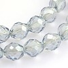 Pearl Luster Plated Faceted Round Glass Beads Strands EGLA-J085-PL01-1