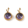 Ion Plating(IP) 304 Stainless Steel Micro Pave Cubic Zirconia Charms X-STAS-Z094-02G-04-1