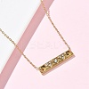 304 Stainless Steel Rhinestone Pendant Necklaces for Women NJEW-B150-01G-01-2
