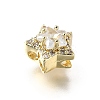 Brass Micro Pave Cubic Zirconia Beads KK-D379-01G-03-2