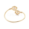 Copper Wire Wrapped Natural Cultured Freshwater Pearl Open Ring RJEW-JR00628-6