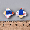 Printed Opaque Resin Beads RESI-N043-24A-4