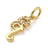Brass Micro Pave Cubic Zirconia Pendants KK-M273-01G-Q-2