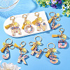 Alloy Resin Polygon Keychains KEYC-TADJ0002-03G-H-3