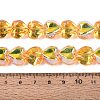 Electroplate Transparent Glass Beads Strands EGLA-N056-01A-10-4
