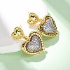 Brass Micro Pave Clear Cubic Zirconia Dangle Earrings EJEW-D322-01G-2