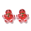 Christmas Transparent Glass Beads Strands LAMP-M021-02G-2