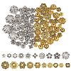 100Pcs 20 Styles Tibetan Style Alloy Bead Caps TIBE-YW0001-85-1