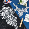 2Pcs 2 Style Polyester Computerized Embroidery Collar Trim AJEW-BC0007-06-5