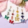 Glass Pendant Decorations HJEW-TA00133-2