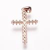Brass Micro Pave Cubic Zirconia Pendants ZIRC-E108-10-NR-3